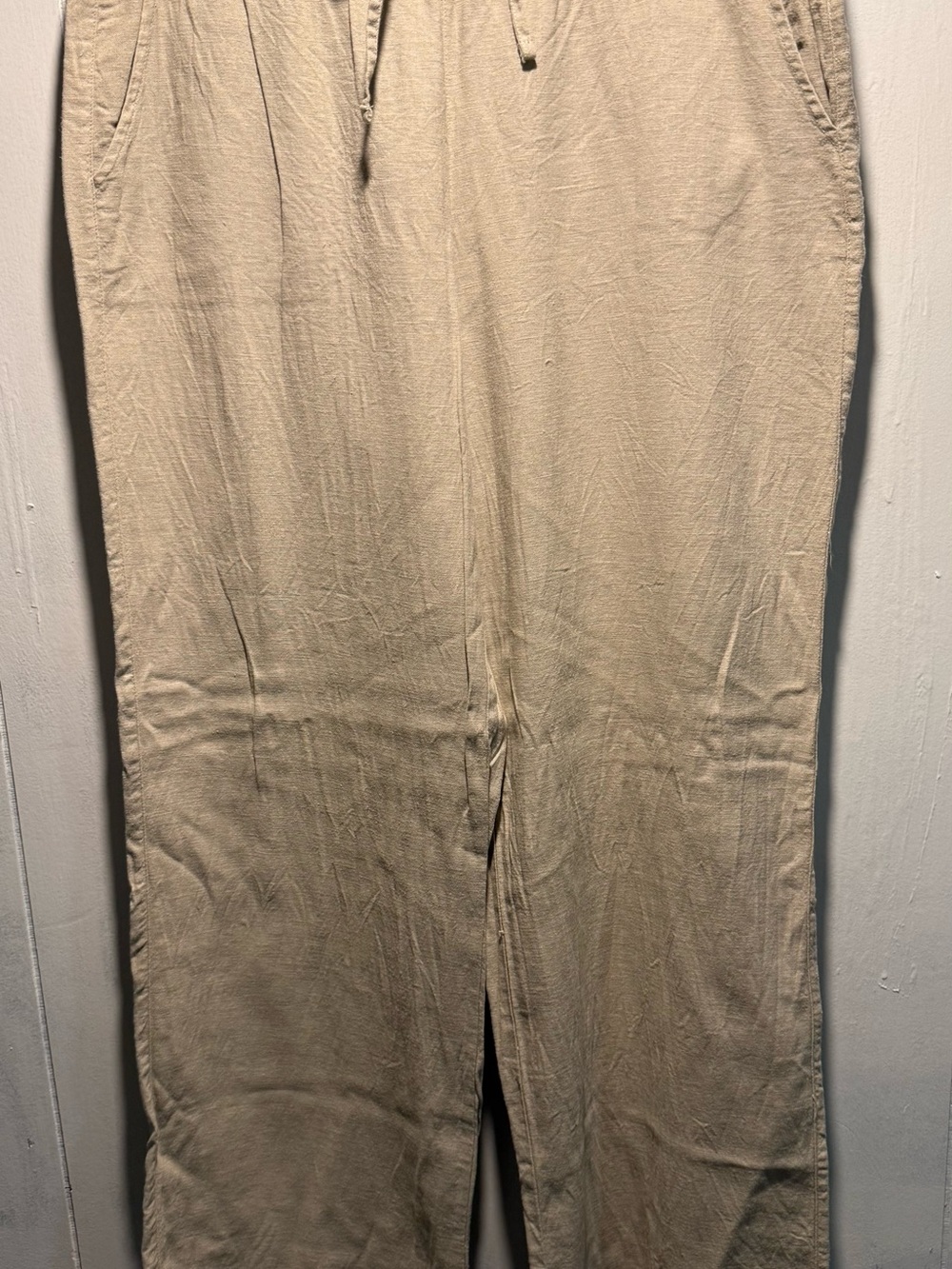 GAP Wide Leg Linen Tan Pants